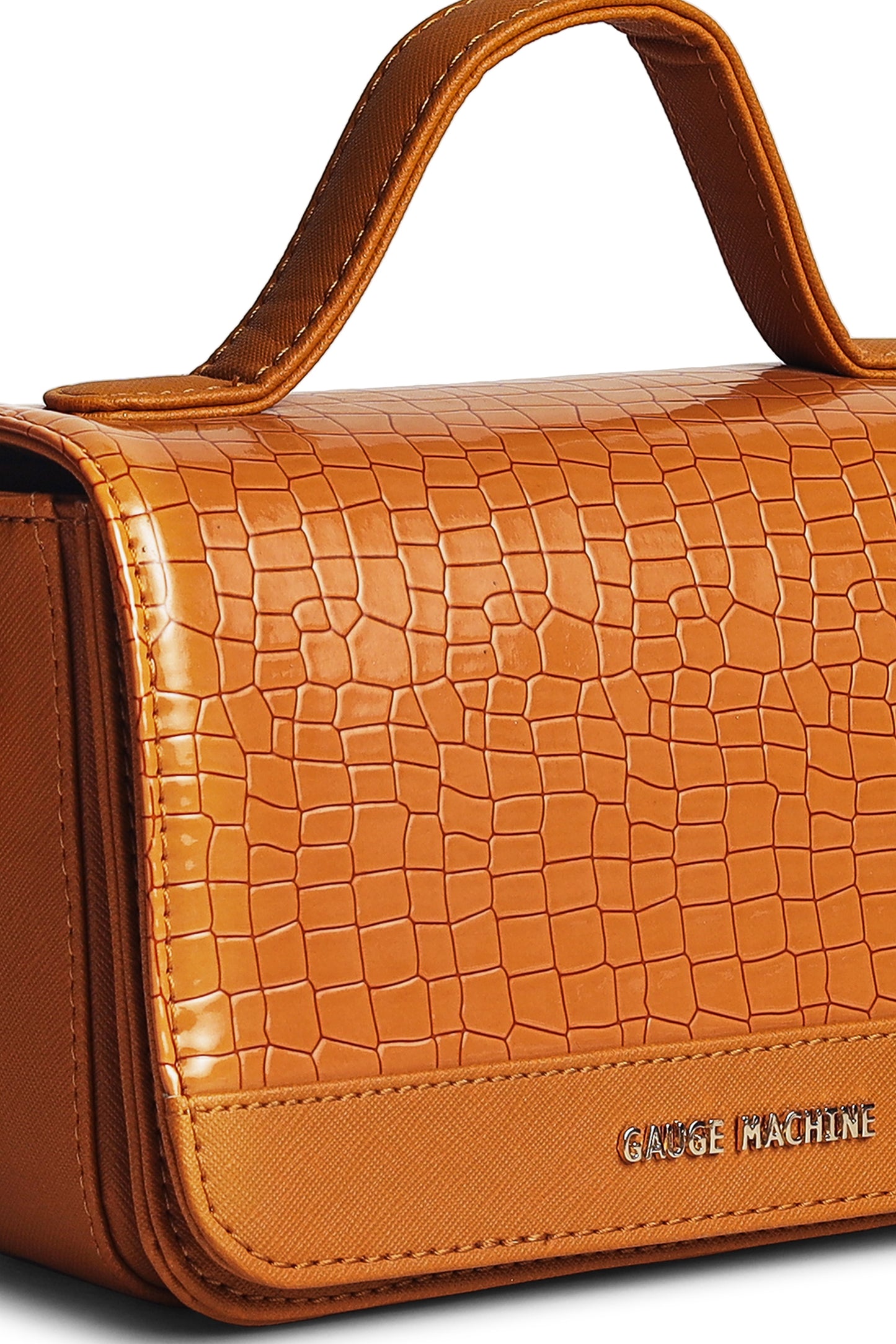 Gauge Machine Plush Tan Sling Hand Bag