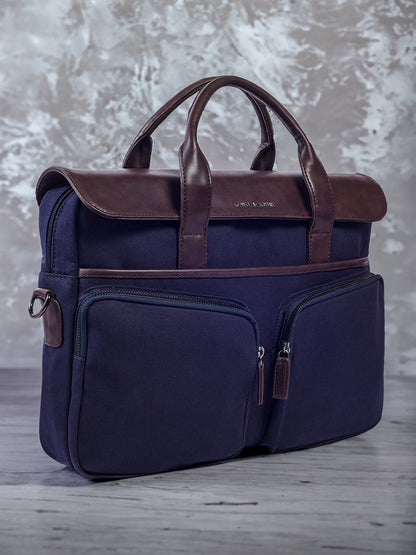Gauge Machine 16" Navy Laptop Bag with Detachable Strap