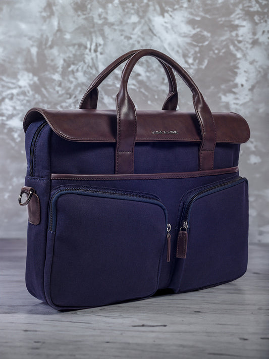 Gauge Machine 16" Navy Laptop Bag with Detachable Strap