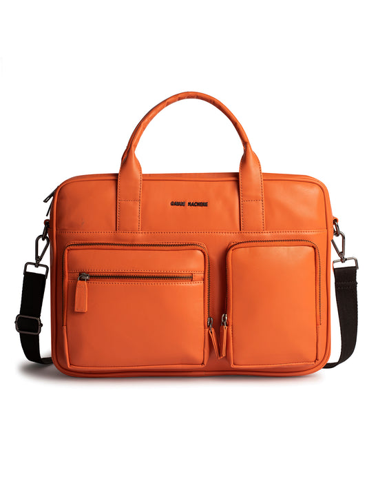 Gauge Machine 16" Orange Laptop Bag with Detachable Strap