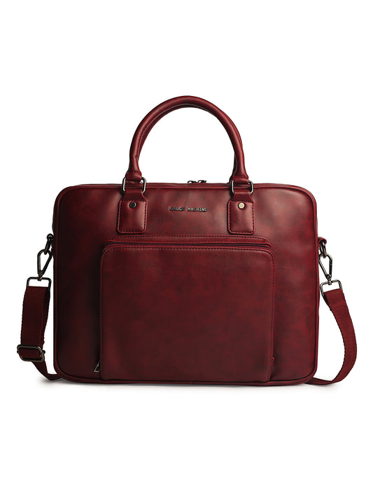 Gauge Machine 16" Wine Laptop Messenger Bag with Detachable Strap