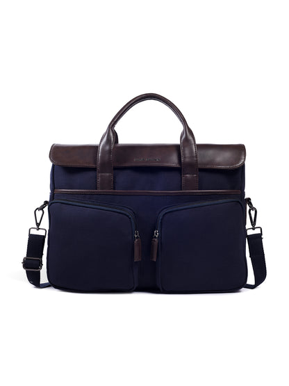Gauge Machine 16" Navy Laptop Bag with Detachable Strap