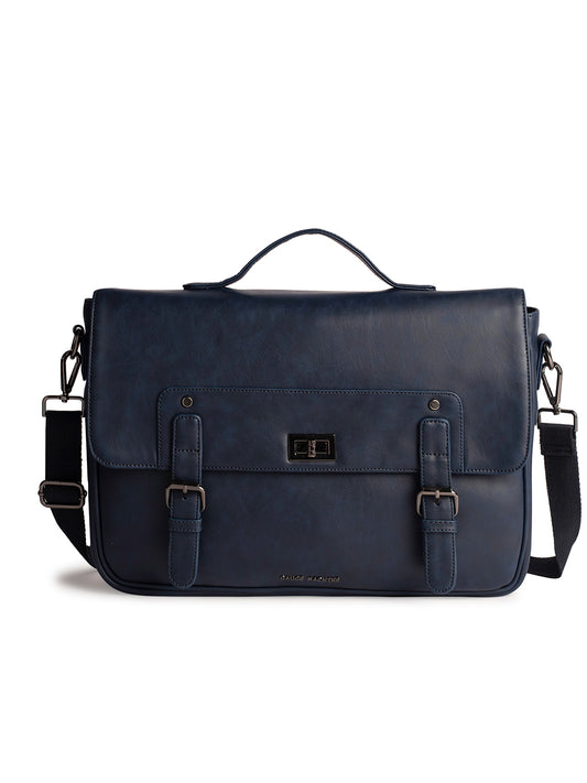 Gauge Machine 16" Navy Laptop messenger Bag with Detachable Strap