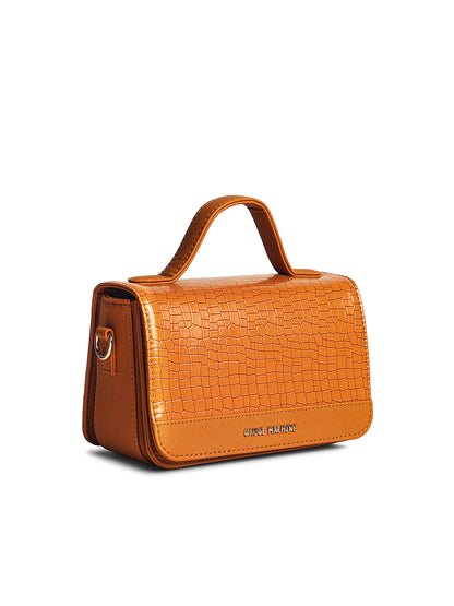 Gauge Machine Plush Tan Sling Hand Bag
