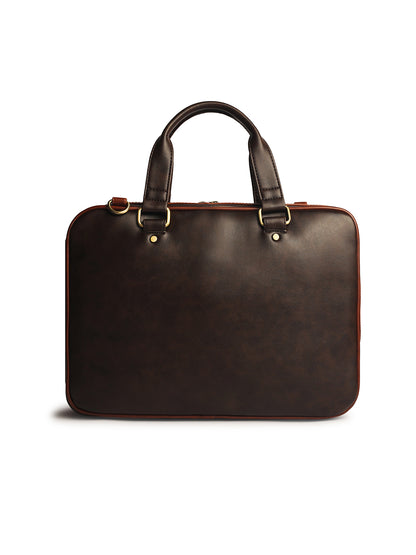 Gauge Machine 16" Brown Laptop messenger Bag with Detachable Strap