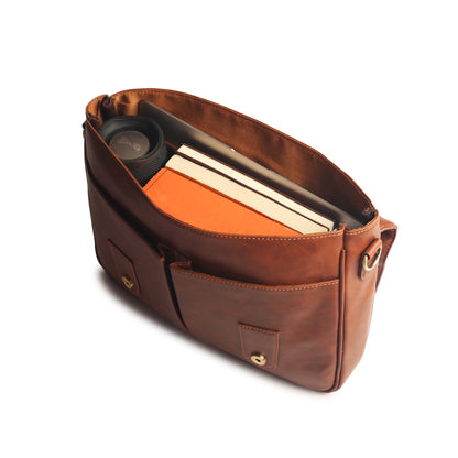 Gauge Machine 16" Camel Laptop Bag with Detachable Strap