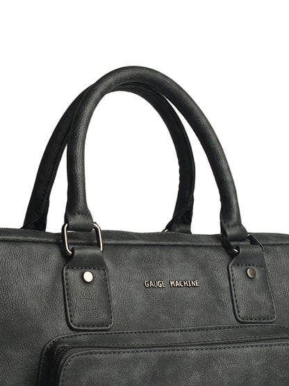 Gauge Machine 16" Grey Laptop Messenger Bag with Detachable Strap
