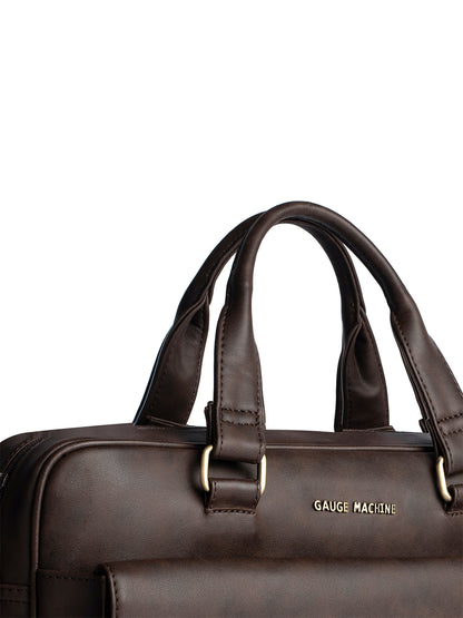 Gauge Machine 16" Brown Laptop Bag with Detachable Strap
