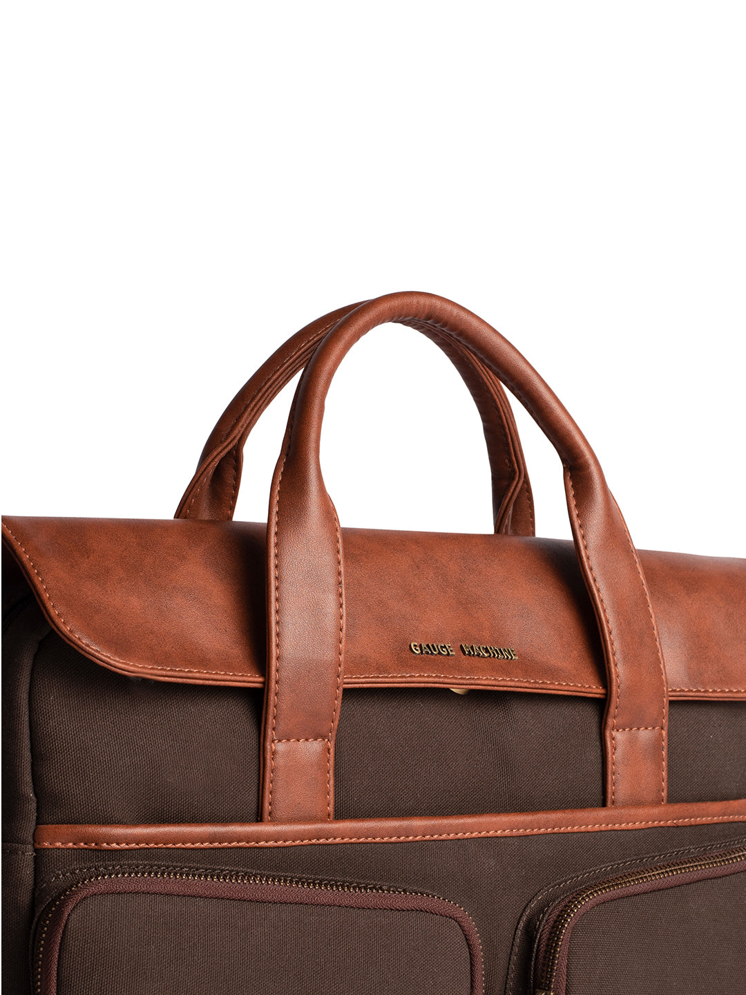 Gauge Machine 16" Brown Laptop Bag with Detachable Strap