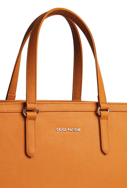 Gauge Machine Mustard Saffiano Symphony Tote Bag