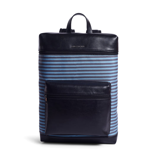 Gauge Machine Blue Striped Backpack with Laptop Compartment