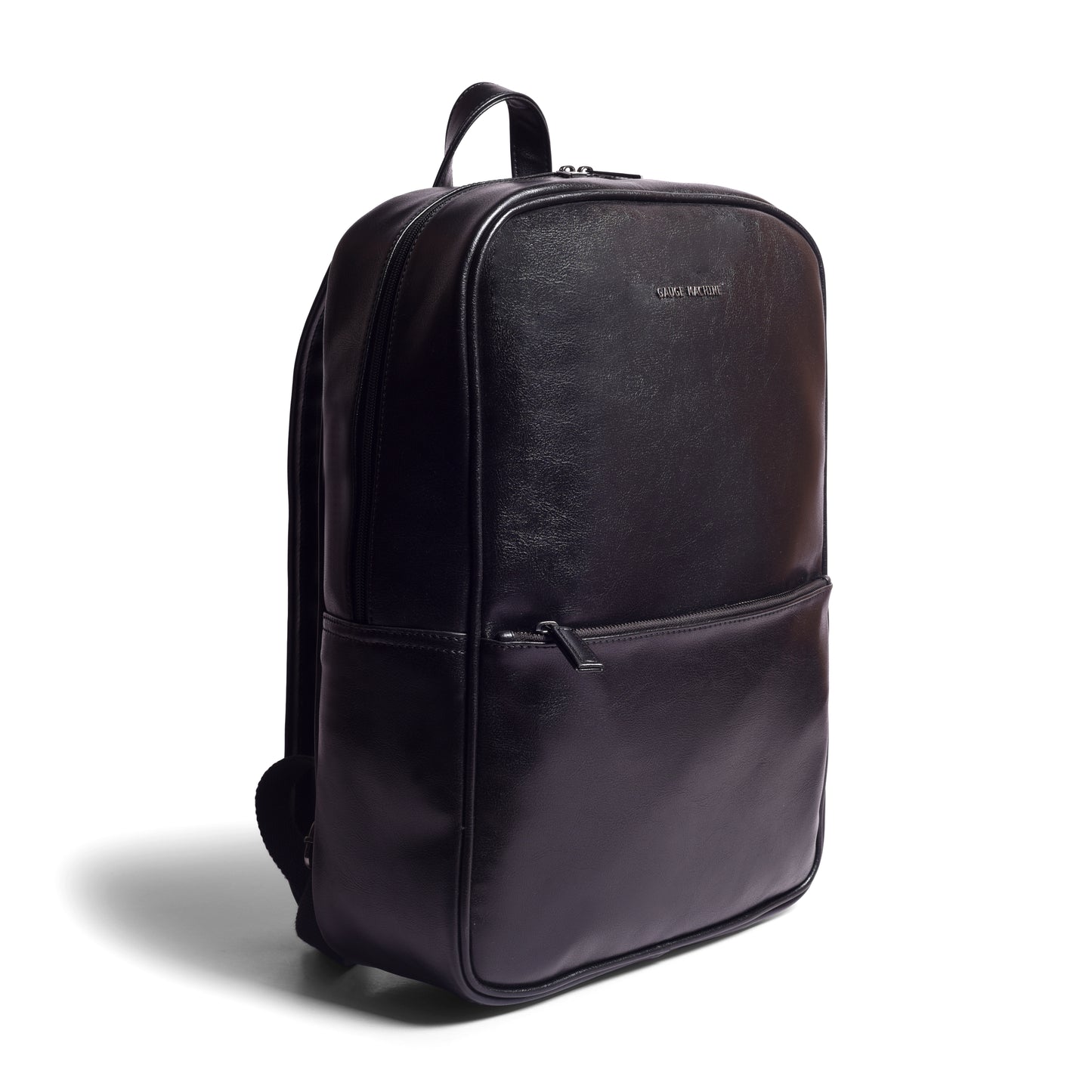 Gauge Machine Black Backpack with Front Pocket