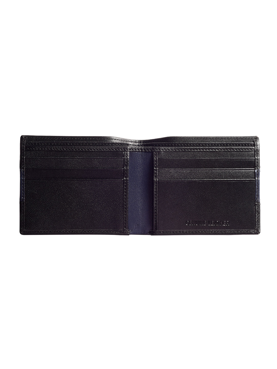Black and Navy Colour Block Bi-fold  wallet