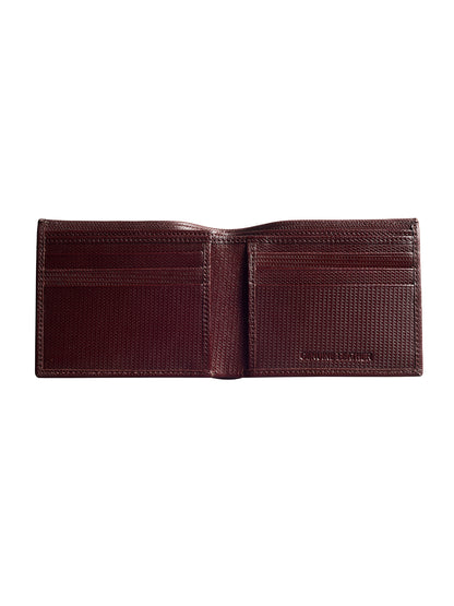 Brown Honeycomb Textured Bi-fold  wallet