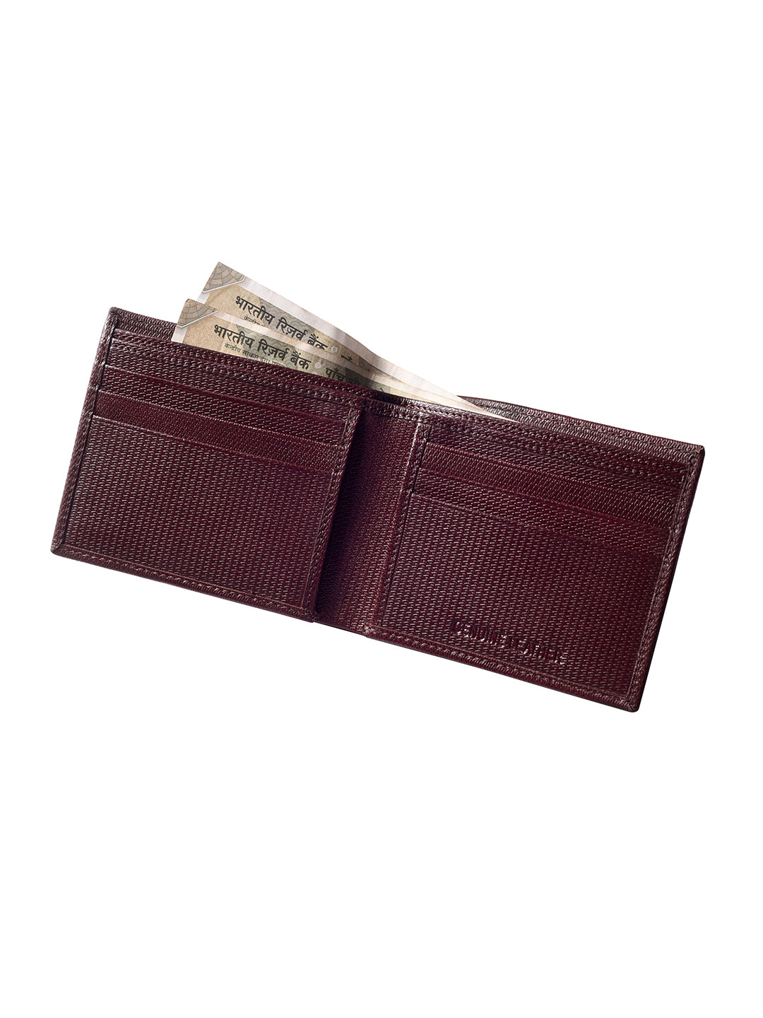 Brown Honeycomb Textured Bi-fold  wallet