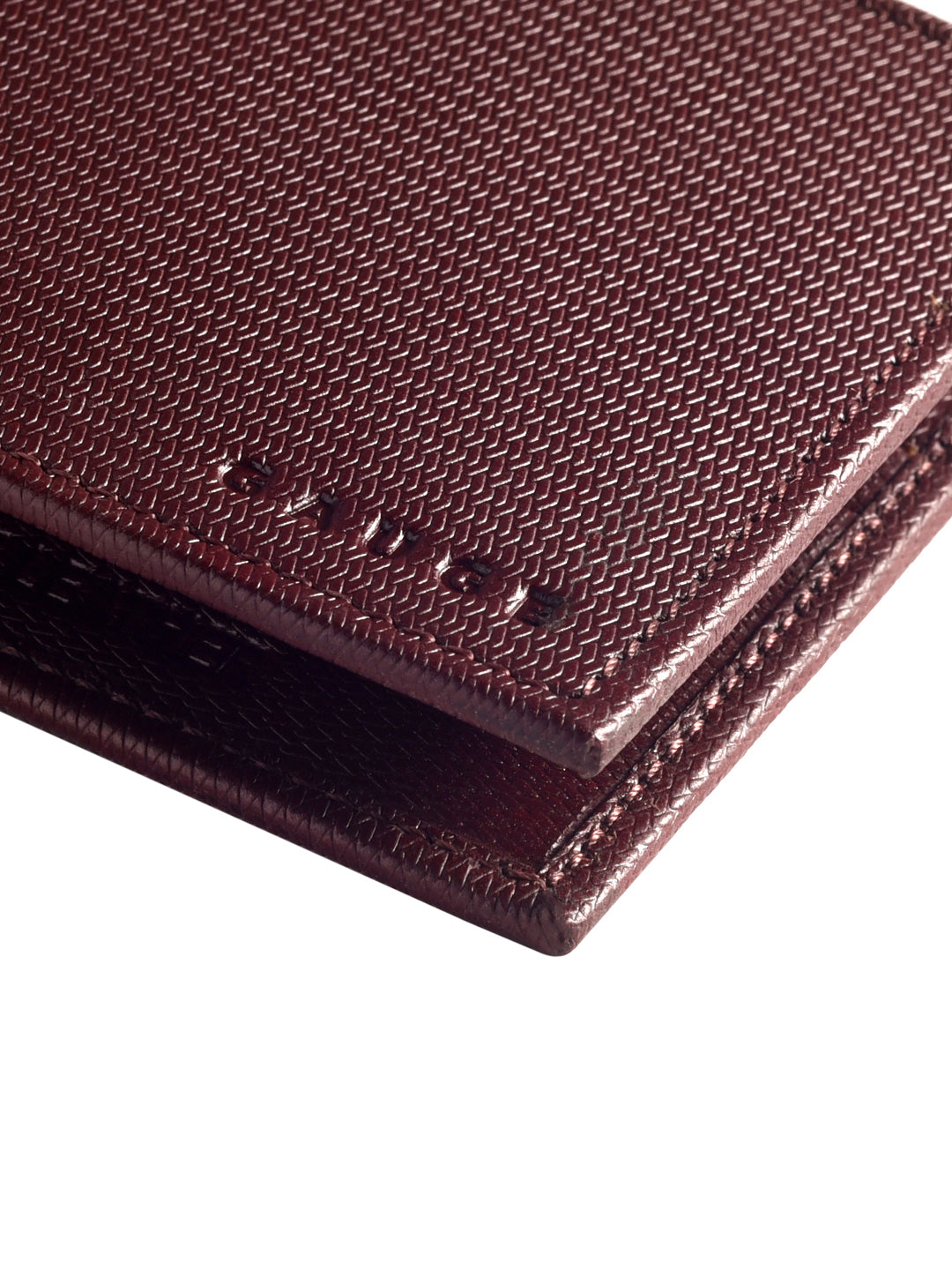 Brown Honeycomb Textured Bi-fold  wallet