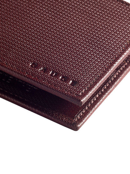 Brown Honeycomb Textured Bi-fold  wallet