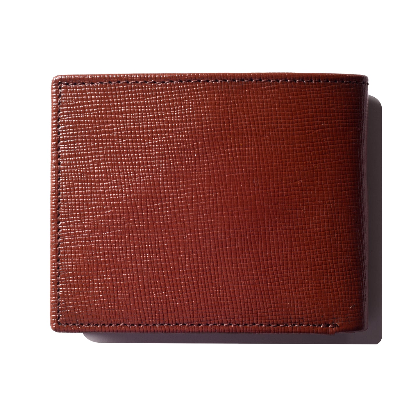 Tan Saffiano Textured Bi-fold  wallet