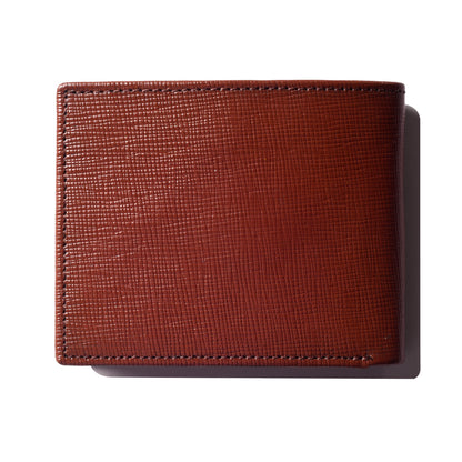 Tan Saffiano Textured Bi-fold  wallet