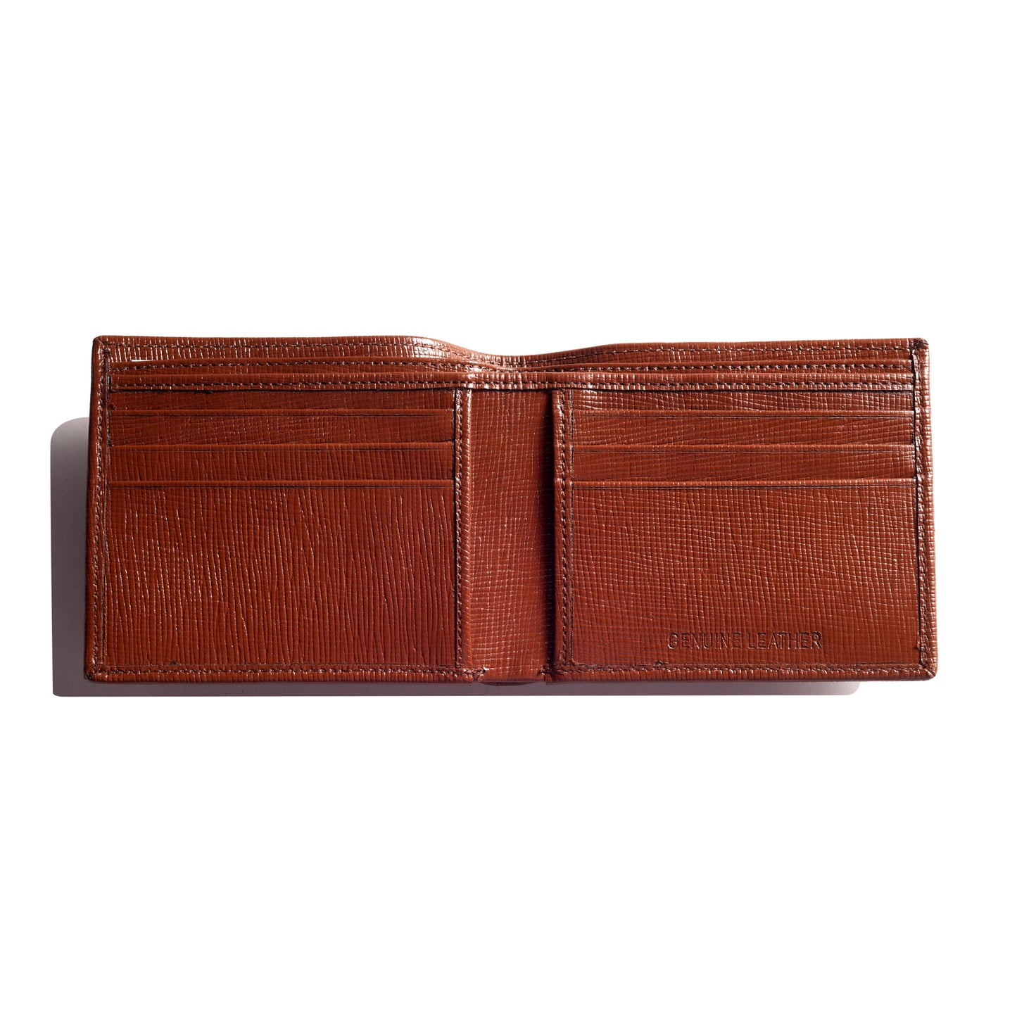 Tan Saffiano Textured Bi-fold  wallet