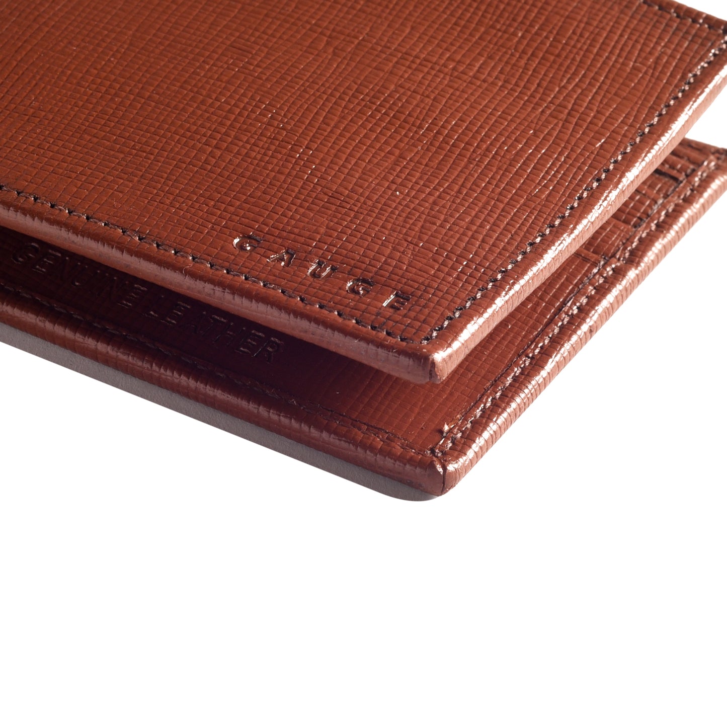 Tan Saffiano Textured Bi-fold  wallet