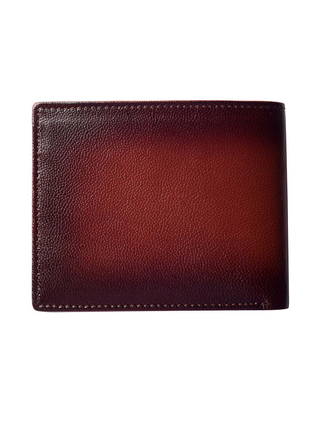 Brown Seam burnished Bi-fold  wallet
