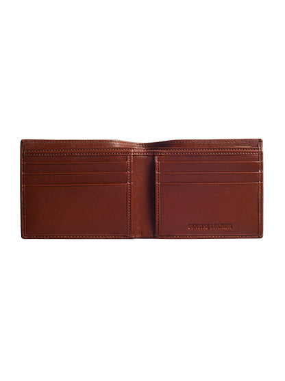 Brown Seam burnished Bi-fold  wallet