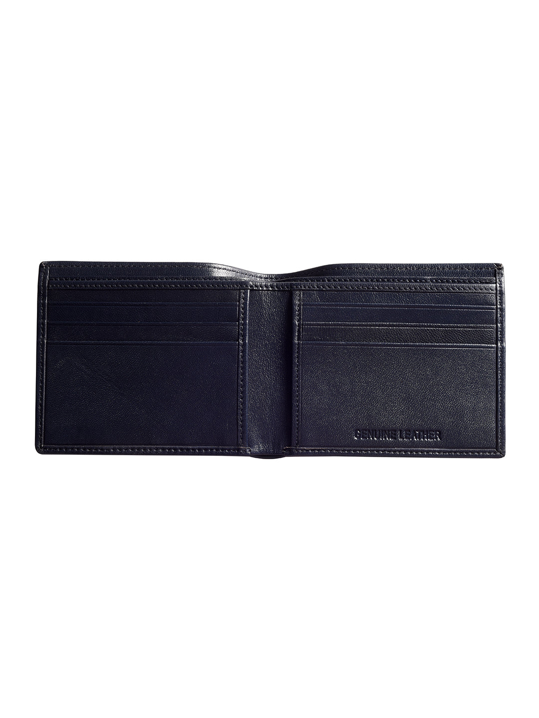 Navy Seam burnished Bi-fold  wallet