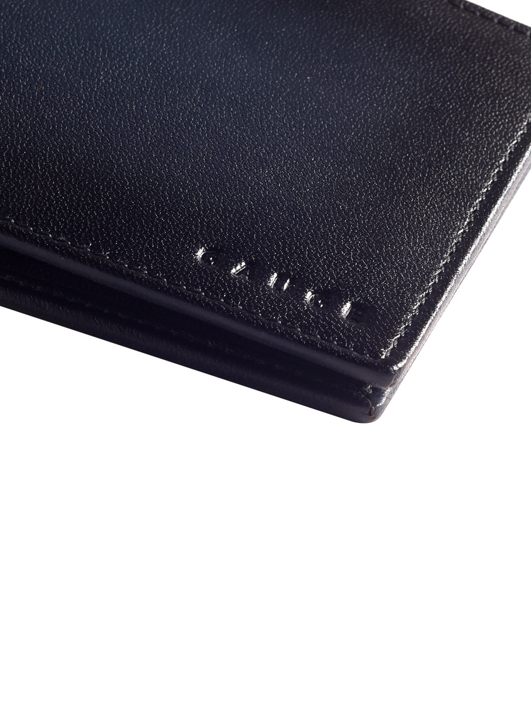 Navy Seam burnished Bi-fold  wallet