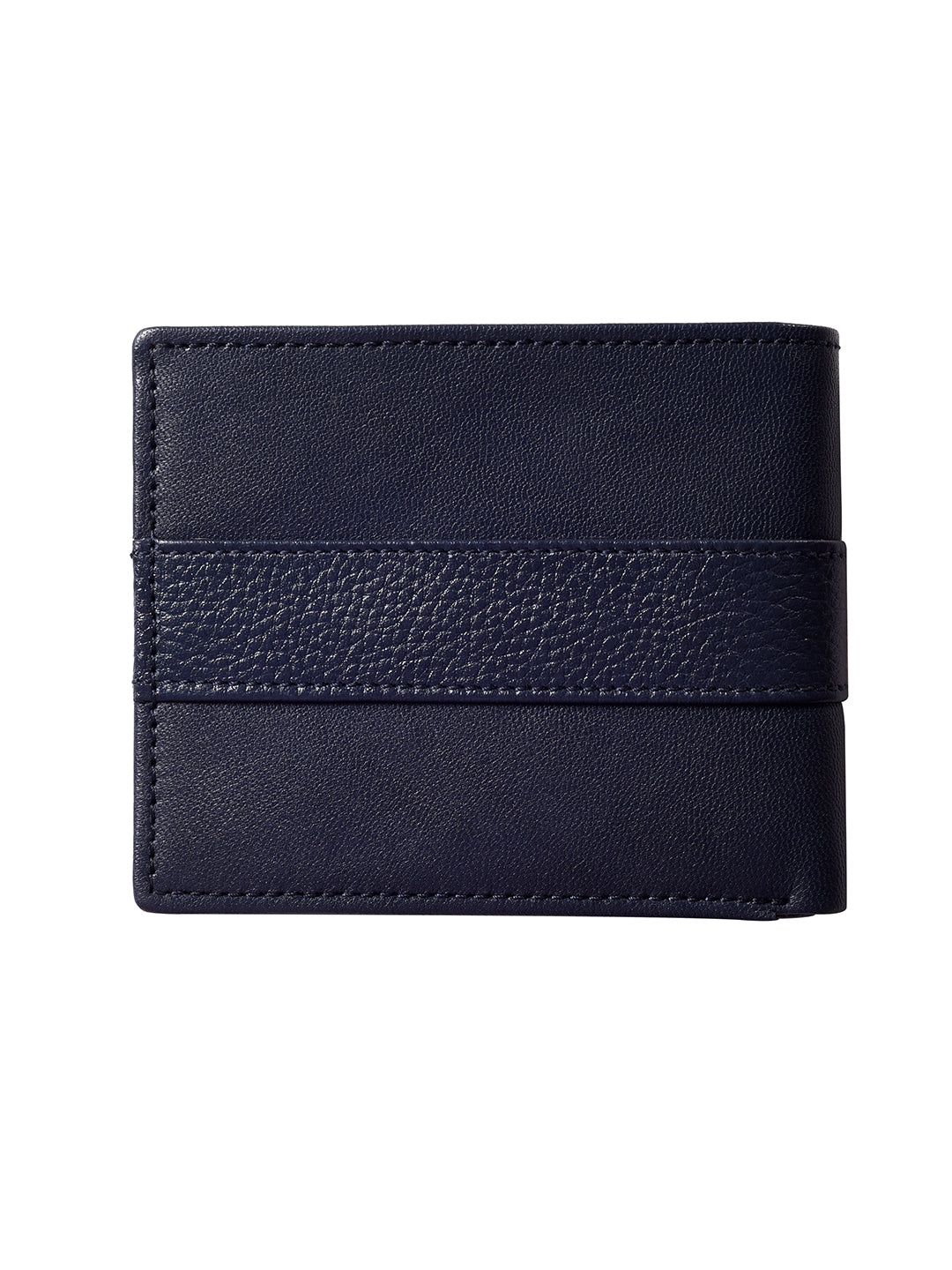 Navy Textured Bi-fold  wallet