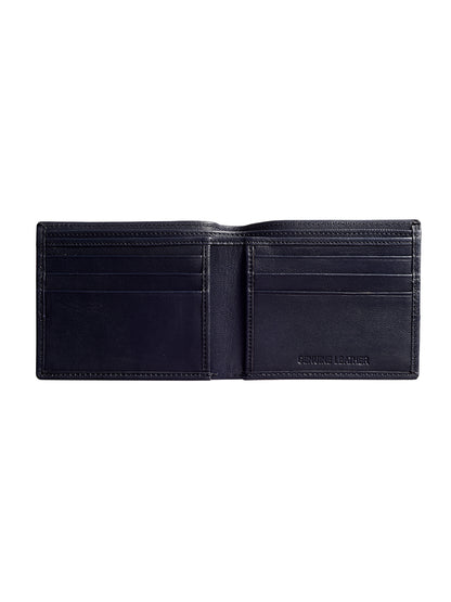 Navy Textured Bi-fold  wallet