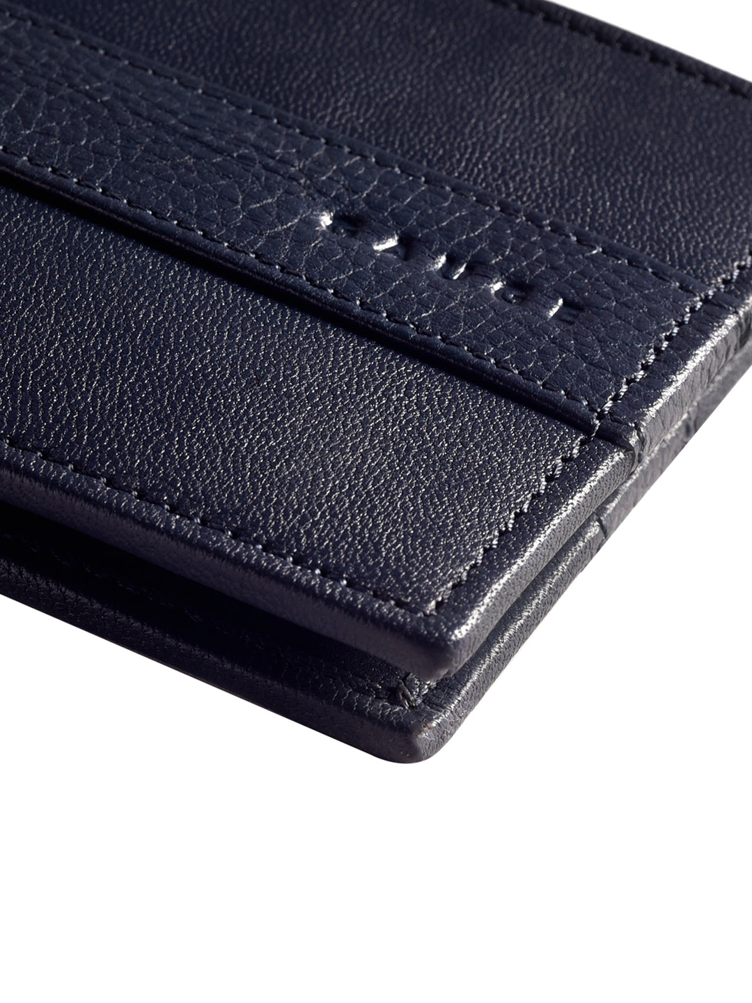 Navy Textured Bi-fold  wallet