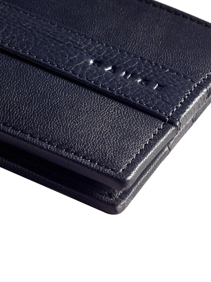 Navy Textured Bi-fold  wallet
